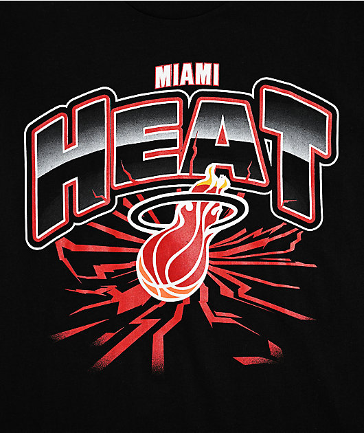 バスケットボール Mitchell & Ness - mitchell&ness miami heat GAME SHIRTS Mitchell & Ness Kids Miami Heat Black T-Shirt | Zumiez