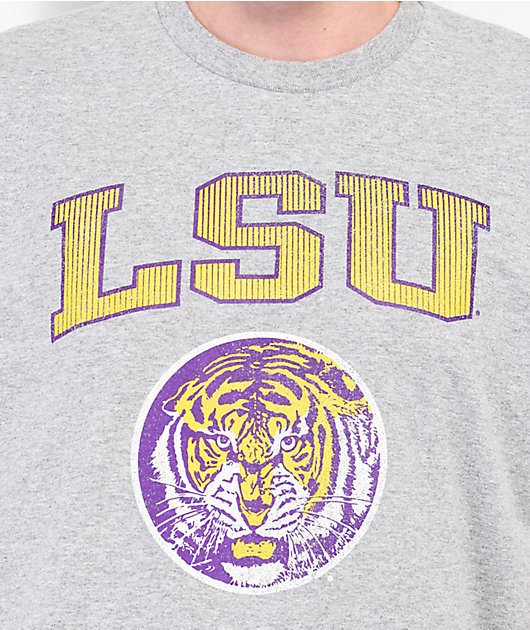 Mitchell Ness LSU Vintage Grey T Shirt