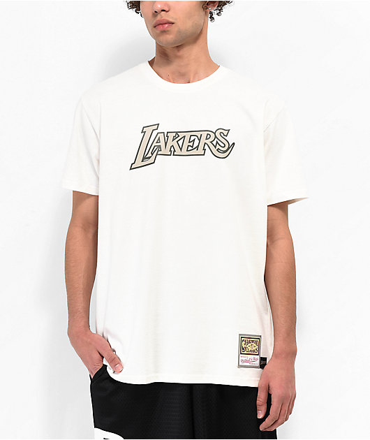 Lakers 　ロゴ Tシャツ Lサイズ クリーム色 Mitchell & Ness Lakers Cream T-Shirt | Zumiez