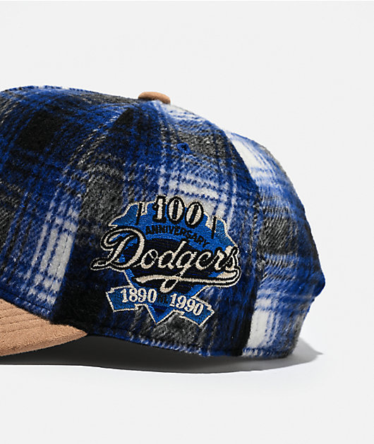 Mitchell & Ness Los Angeles Dodgers Plaid Out Blue & Brown