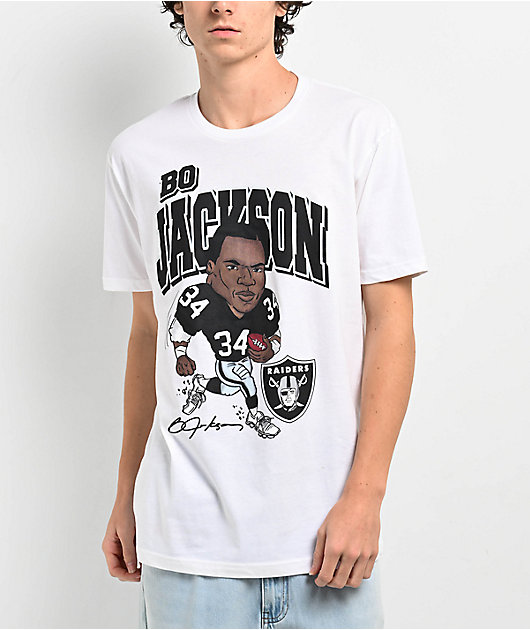 Mitchell & Ness Oakland Raiders Bo Jackson Caricatures White T-Shirt