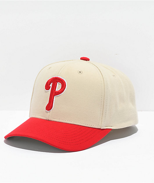 Mitchell Ness Philadelphia Phillies Game On Pro Cream Snapback Hat