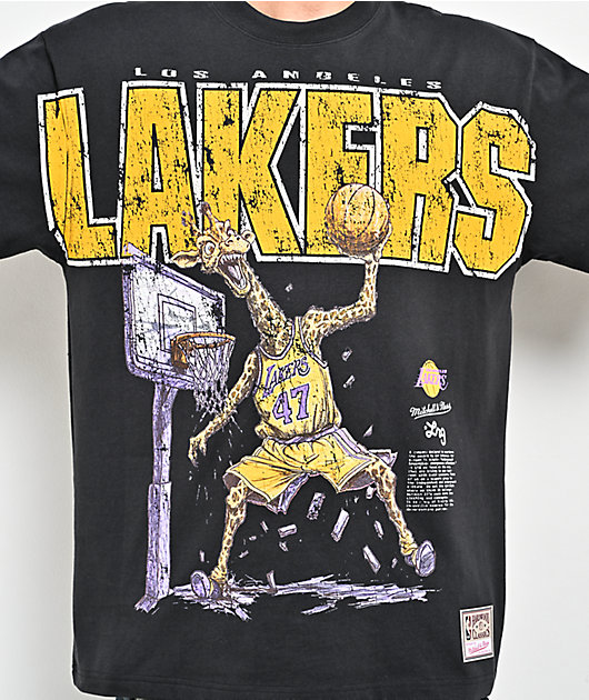 Mitchell & Ness x LRG LA Lakers Wild Art Black T-Shirt | Zumiez