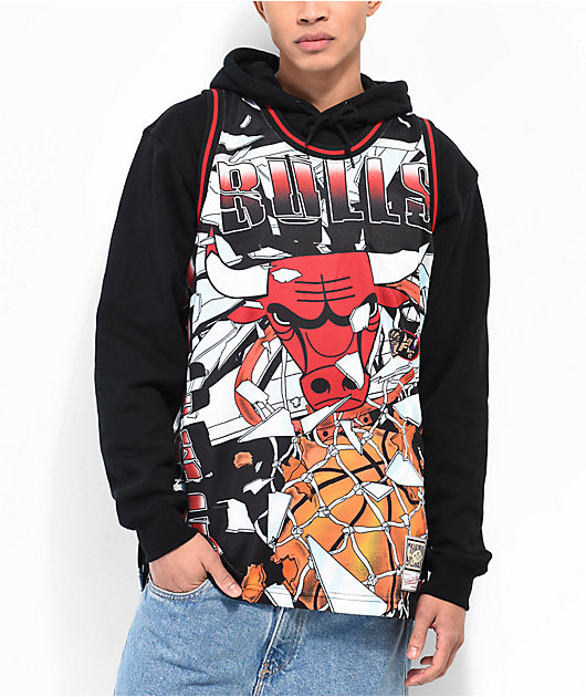 Mitchell and ness online bulls hoodie