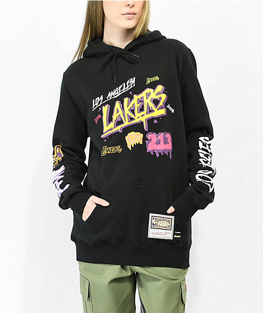 Black and yellow online lakers hoodie