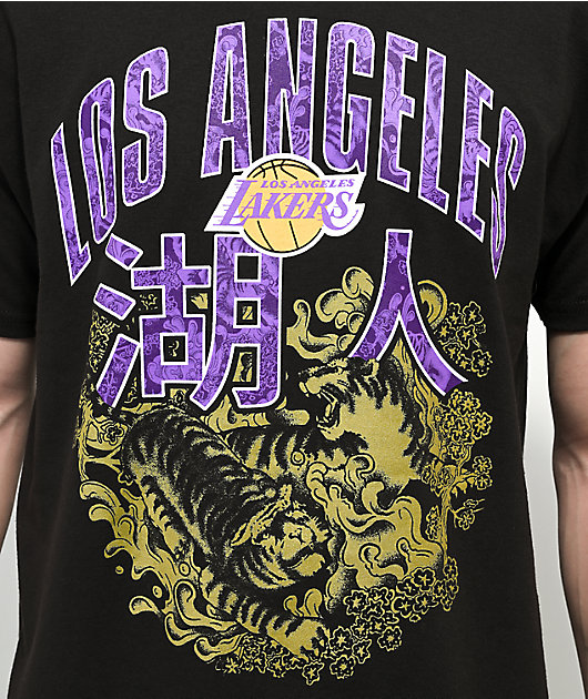 Mitchell & Ness x NBA Lakers Chinese New Year Black T-Shirt | Zumiez