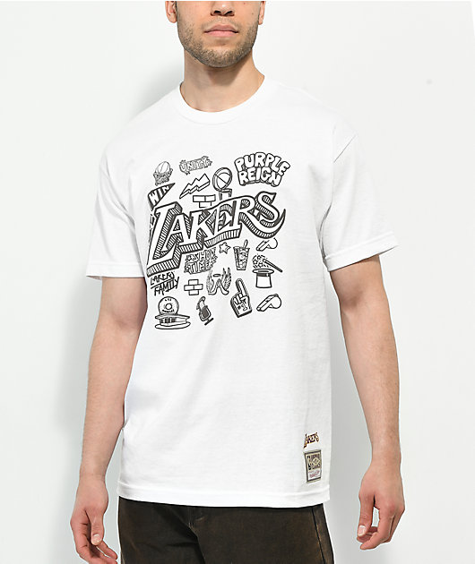 Mitchell&Ness◆NBA Elite Neutrals Oversized Tee LA Lakers Mitchell & Ness NBA Elite Neutrals Oversized Tee LA Lakers