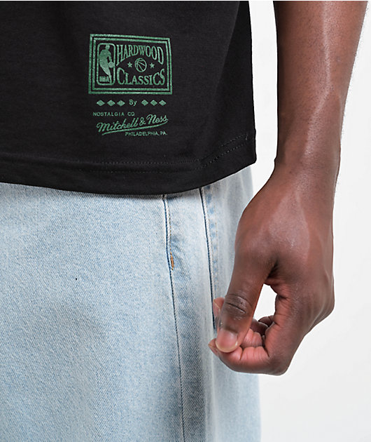 Mitchell & Ness x Seattle Supersonics Burst Black T-Shirt | Zumiez