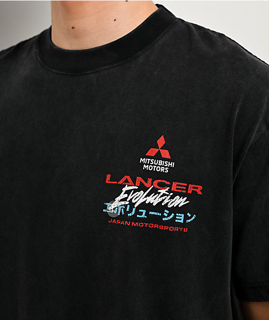 Mitsubishi Lancer Evolution Black Wash T-Shirt