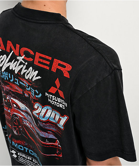 Mitsubishi Lancer Evolution Black Wash T-Shirt