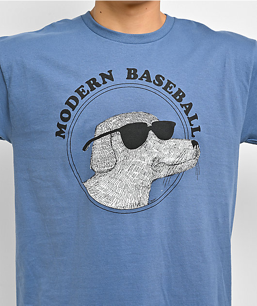 Modern Baseball Realistic Dog Blue T-Shirt