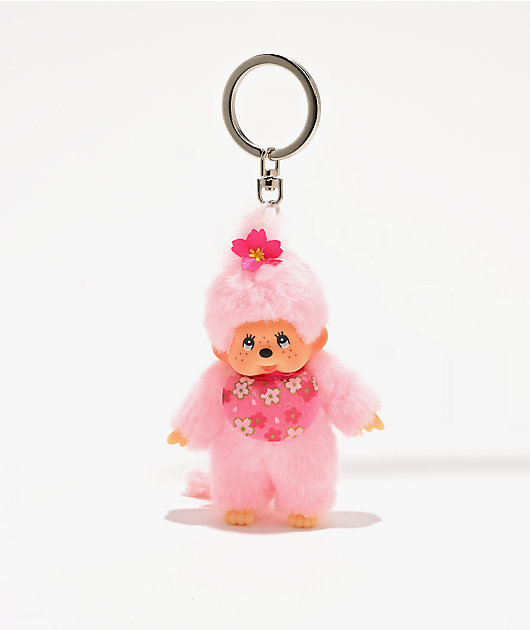 Monchhichi Cherry Blossom Plush Keychain