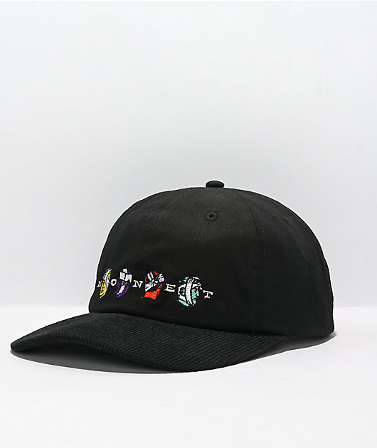 Monet Concrete Black Strapback Hat