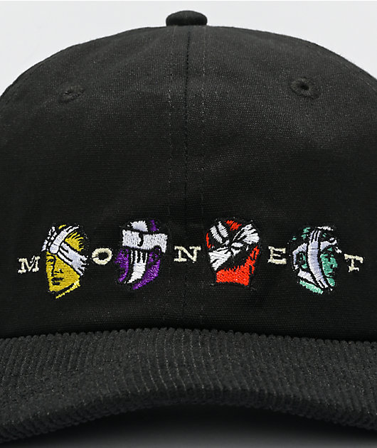 Monet Concrete gorra negra con tira de ajuste