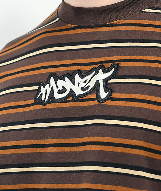 Monet Railway Brown & Black Stripe T-Shirt | Zumiez