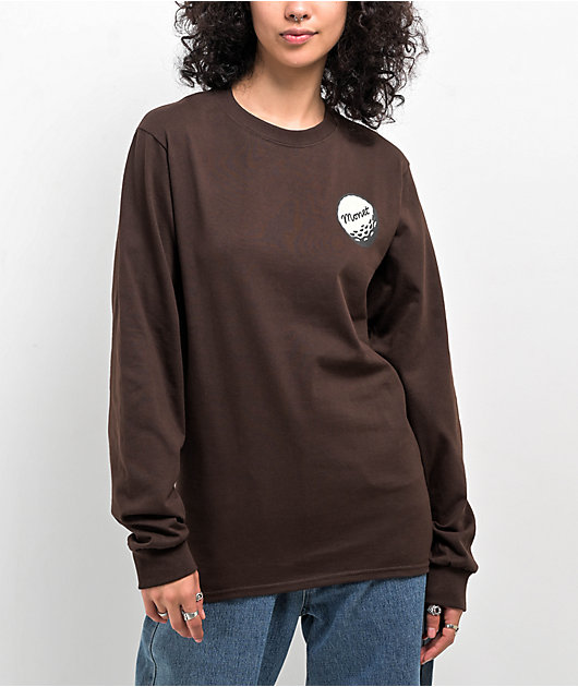 Monet Skateboards Grip It And Rip It Brown Long Sleeve T-Shirt