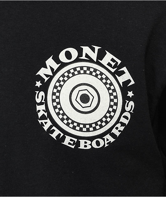 Monet Skateboards Skate Ska Black Long Sleeve T-Shirt