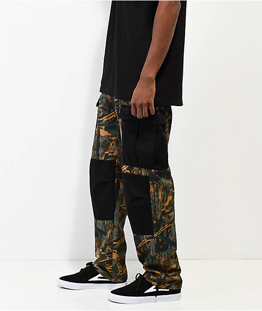 Monet Skateboards Stash Camo & Black Cargo Pants