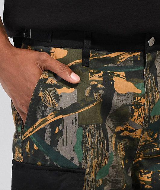 Monet Skateboards Stash Camo & Black Cargo Pants
