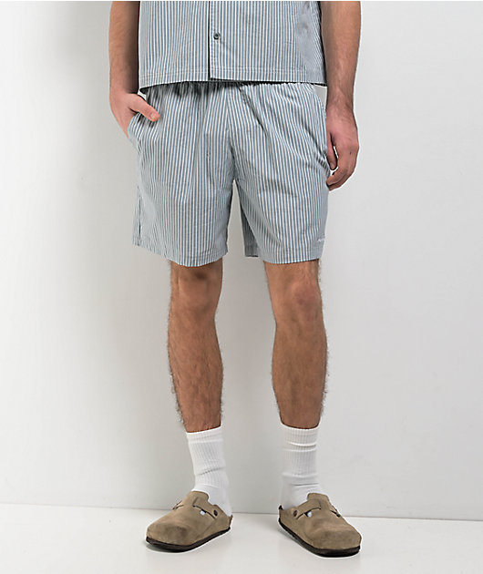 Monet Skateboards Striped Light Blue Shorts