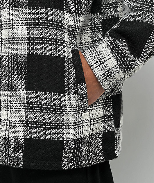 Monet Tips Heavy Black Flannel Shirt