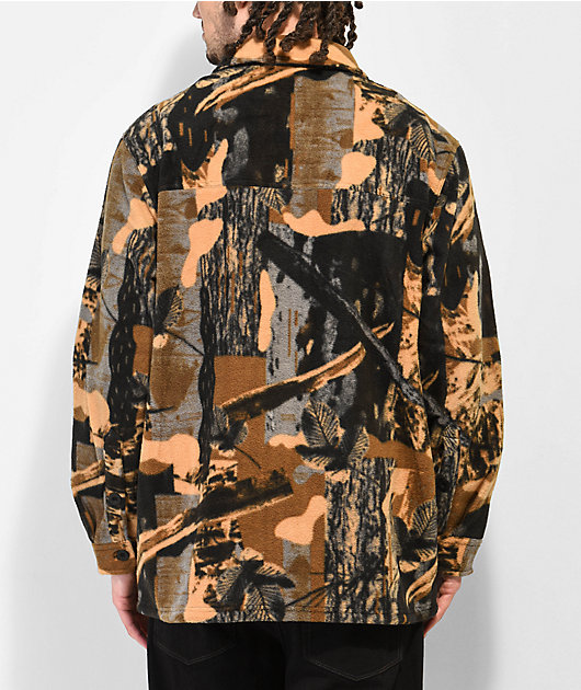 Monet Tricks Brown & Tan Polar Fleece Jacket