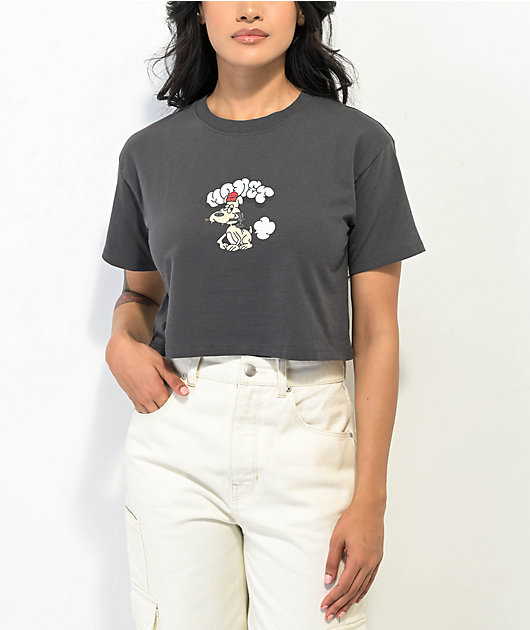 Lucky Brand Womens Short Sleeve Crew Neck Embroidered Mis Floral Crop Tee :  : Clothing, Shoes & Accessories