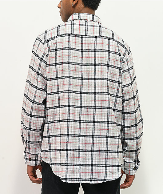 Grey and shop white check shirt