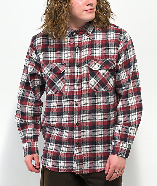 Red and cheap white flannel