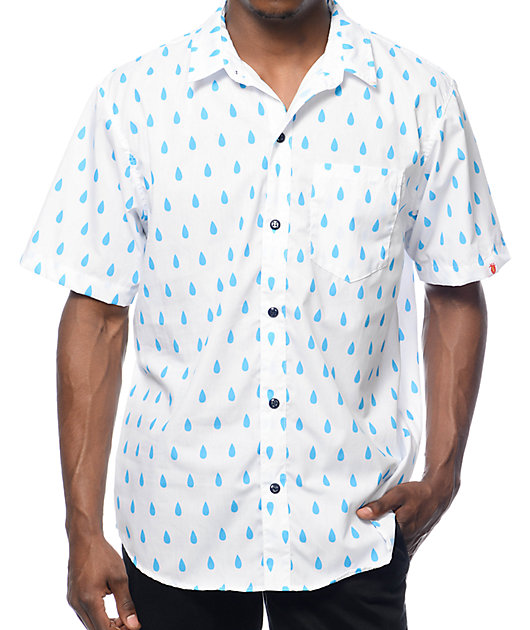 camisa blanca estampada