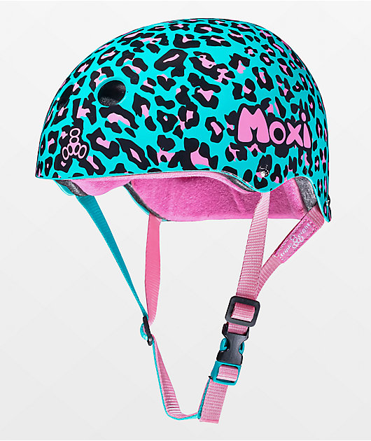 Moxi Blue Leopard Skateboard Helmet Zumiez