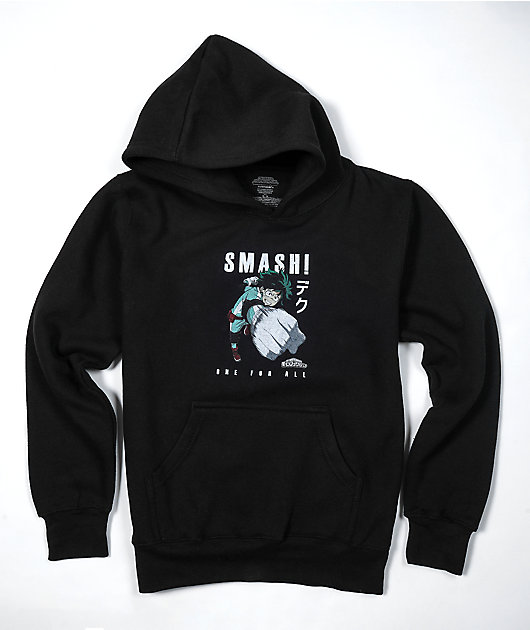 My Hero Academia Kids Smash! Black Hoodie Zumiez