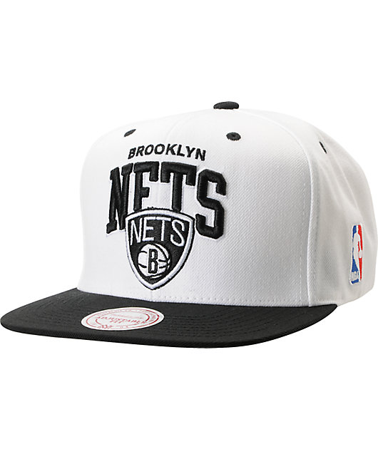 brooklyn nets snapback white