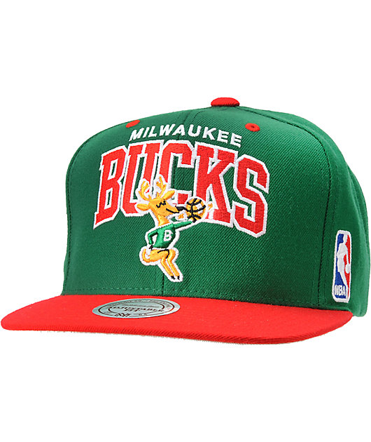 milwaukee bucks mitchell and ness snapback