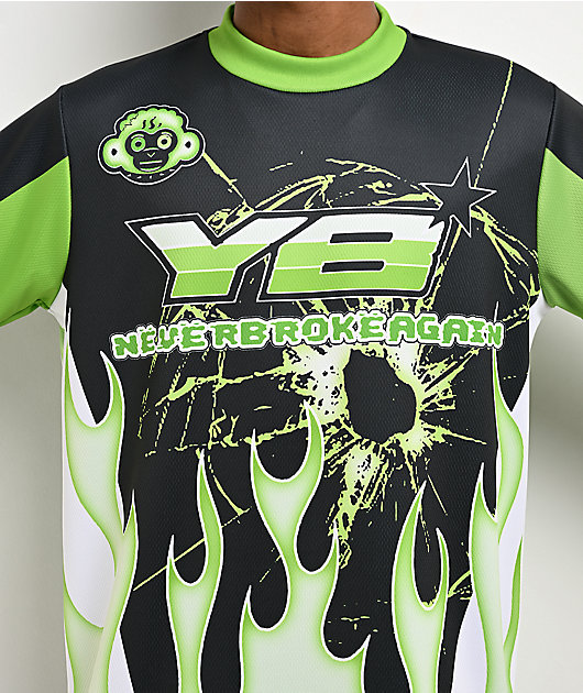 NBA YoungBoy MX Flame Green Long Sleeve Jersey