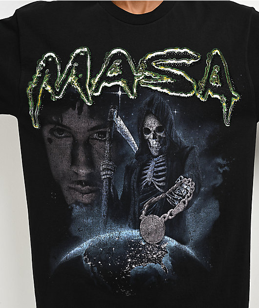 NBA YoungBoy Reaper's Child Rhinestone Black T-Shirt