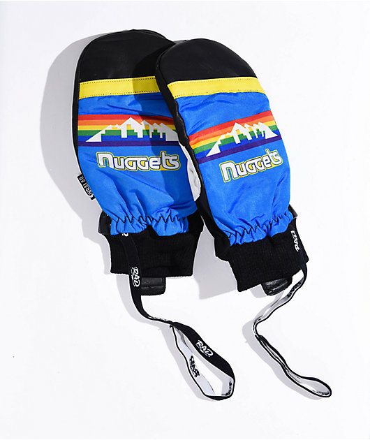 NBALAB x RAD Gloves Denver Nuggets Classic Blue Snowboard Mittens