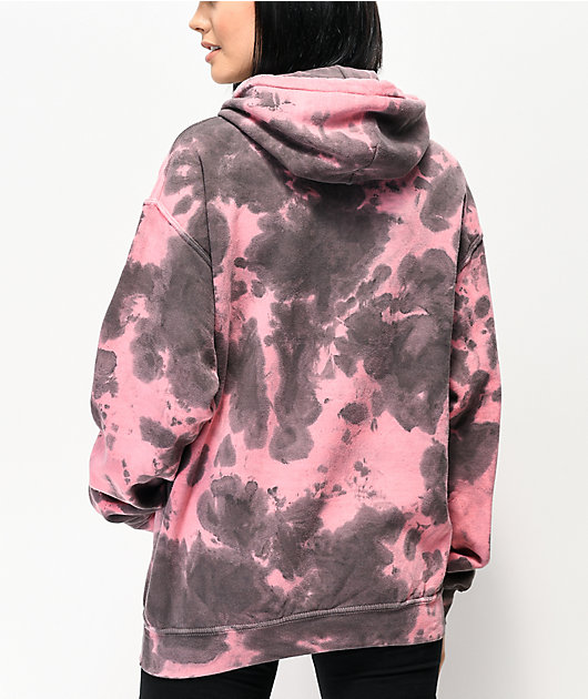 pink tie dye hoodie and joggers