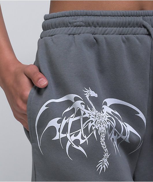 NEW girl ORDER Hardcore For Life Grey Sweat Shorts