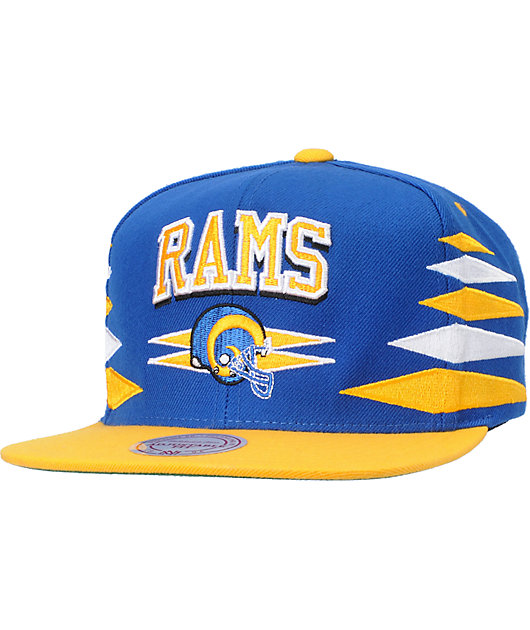 NFL Mitchell & Ness St. Louis Rams Mens NFL Sharktooth Hat - Gold-Royal  Blue : : Clothing & Accessories