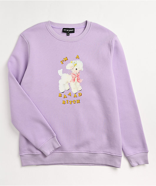 lavender crew neck sweatshirt