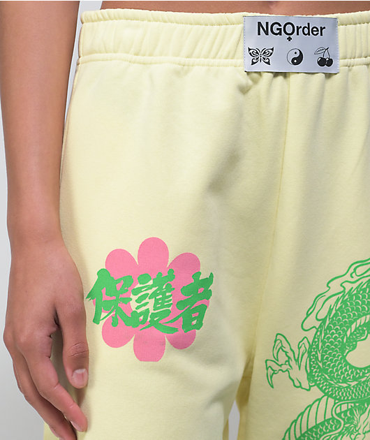 NGOrder Dragon pantalones de sudadera amarillos
