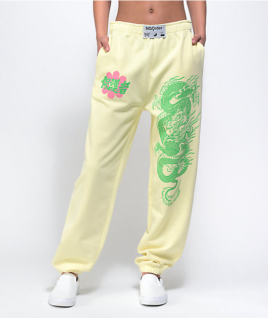 NGOrder Dragon pantalones de sudadera amarillos