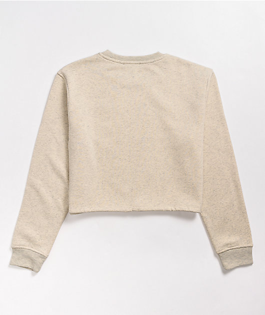 crop top crew neck sweater