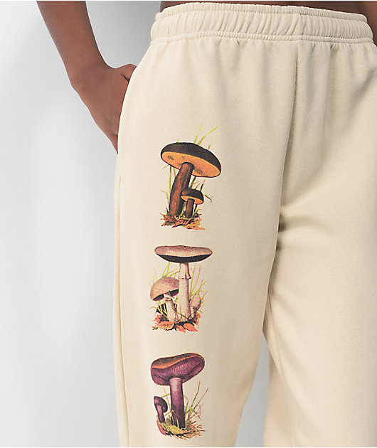 NGOrder Pure Magic Shrooms pantalones de sudadera jogger color crema