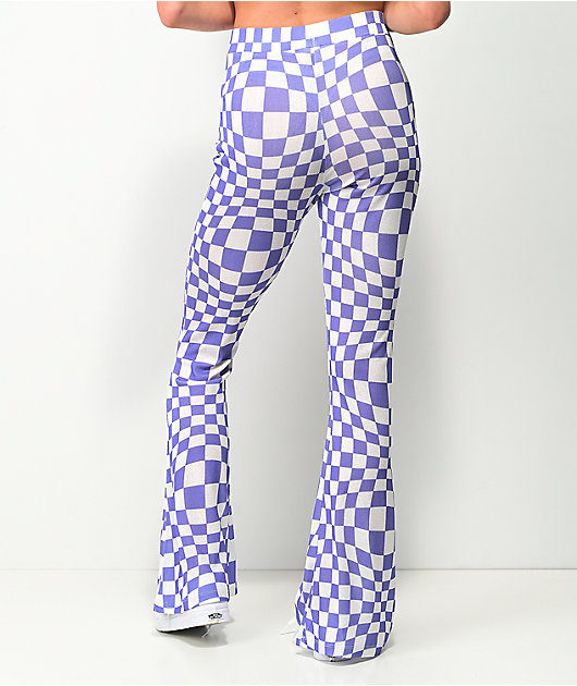 NGOrder Warped Purple & White Flare Pants | Zumiez