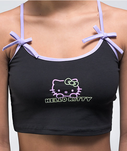 NGOrder x Hello Kitty Glow Black Cami Tank Top