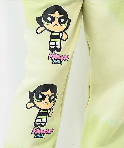 NGOrder x Powerpuff Girls Buttercup Green Tie Dye Jogger Sweatpants