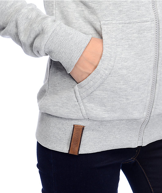 Naketano Brazzo Vii Grey Melange Zip Up Hoodie Zumiez