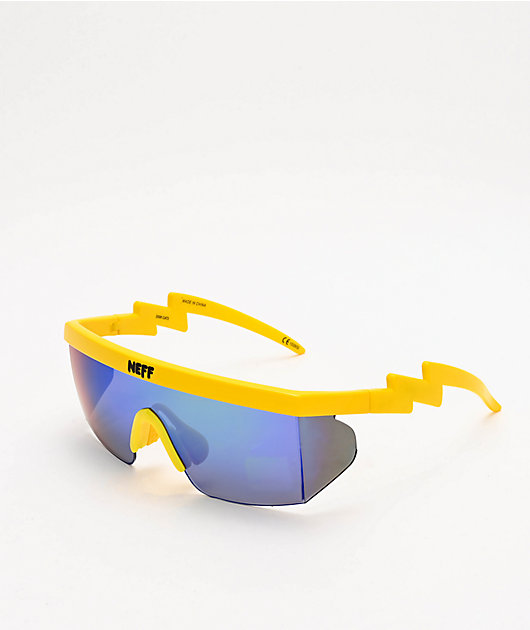 Permeabilidad La oficina Novia Neff Brodie Single Lens gafas de sol amarillas